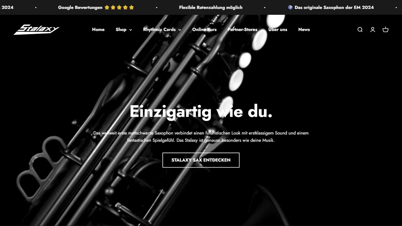Startseite von stalaxy-sax.com
